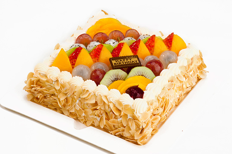 彩虹巴黎(3磅:美国大杏仁片,法国铁塔淡奶油,时令鲜水果_vcake蛋糕