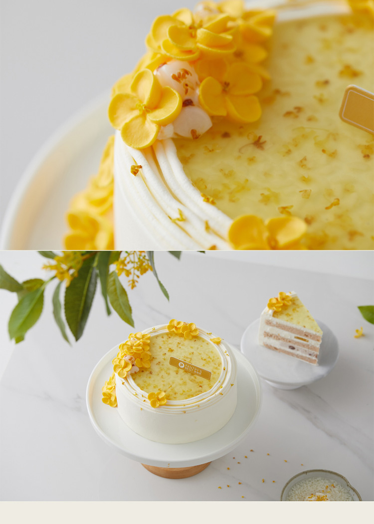 "风味江南" 桂花酒酿小圆子蛋糕/6寸:提示:本产品含有少量酒酿,占该