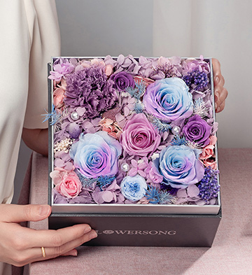 蓝屿诗境永生花礼盒/康乃馨款