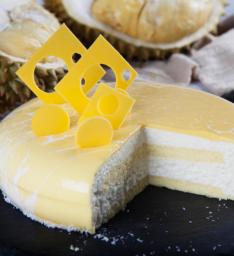 品牌:fascinis cakes br>甜度:★★★★★ br>口味:榴莲味 br>蛋糕