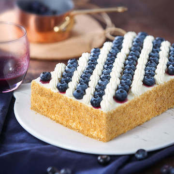 蓝莓轻乳拿破仑生日宴会蛋糕（2磅）
