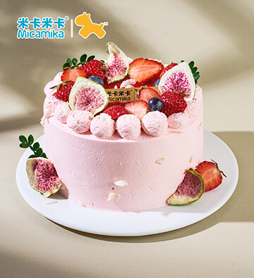 莓果粉云 草莓无花果蛋糕