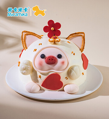 猪猪队友 卡通小猪蛋糕