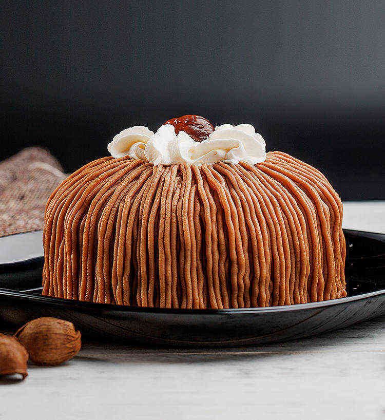 实栗派核桃栗蓉蛋糕58人食