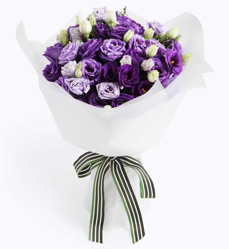 紫色洋桔梗的花语是什么 紫色洋桔梗花束推荐 中国花礼网 鲜花礼品网