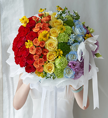 彩虹心情/鲜花抱抱桶