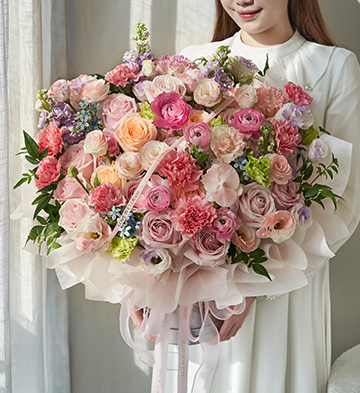 甜心花园鲜花抱抱桶/三八节定制款